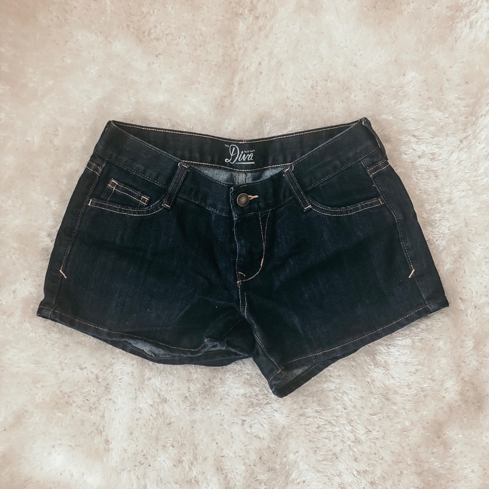 Old Navy Diva Dark Denim Shorts Size 2